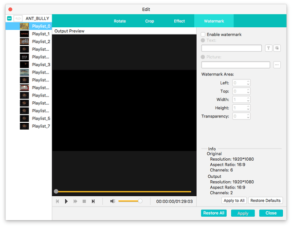 4Videosoft Blu-ray Ripper for Mac watermark