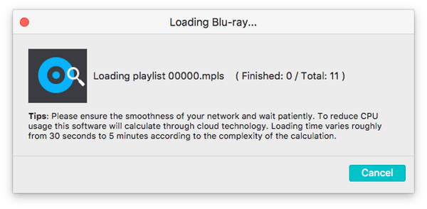 4Videosoft Blu-ray Ripper for Mac loading blu-ray disc infos
